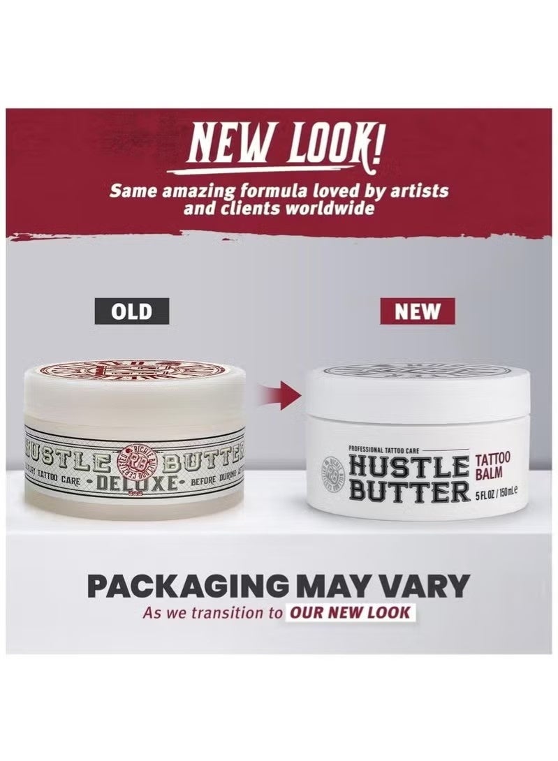 hustle butter deluxe Tattoo Aftercare 5oz Tattoo Balm, Heals + Protects New Tattoos and Rejuvenates Older Tattoos - 100% Vegan Cream No-Petroleum - Image 1